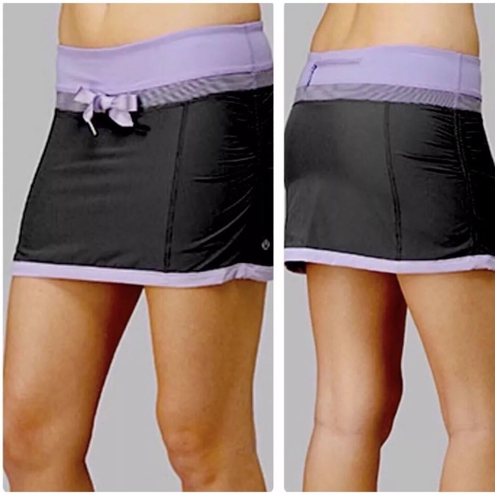 LULULEMON  RUN ENERGY SKIRT GREY SKORT SZ.8